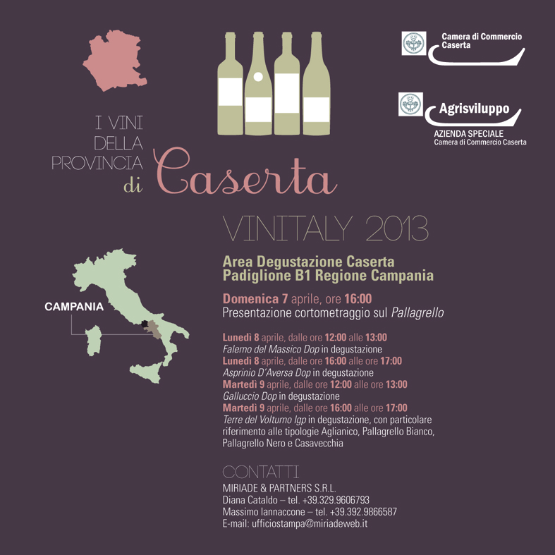 Invito Vinitaly vini di Caserta